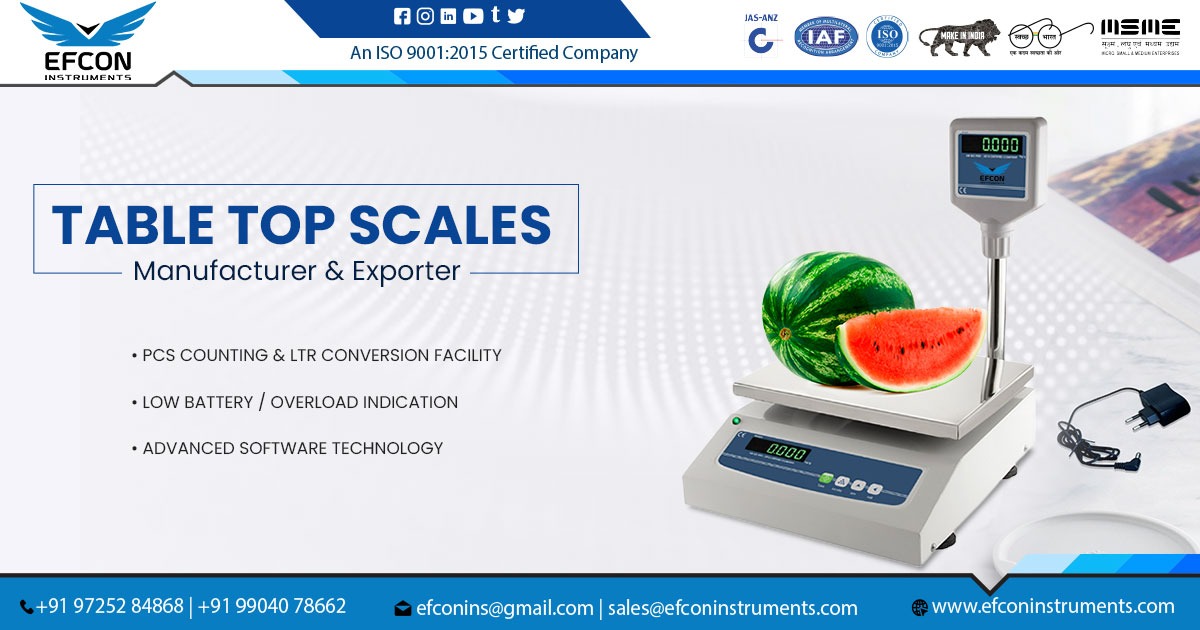 Table Top Scales Manufacturer in Rajasthan